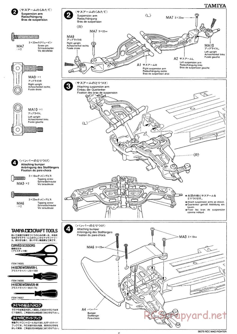 Tamiya - Mad Fighter Chassis - Manual - Page 5