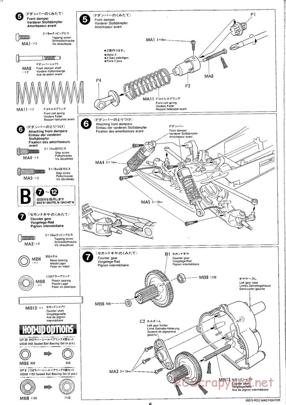 Tamiya - Mad Fighter Chassis - Manual - Page 6