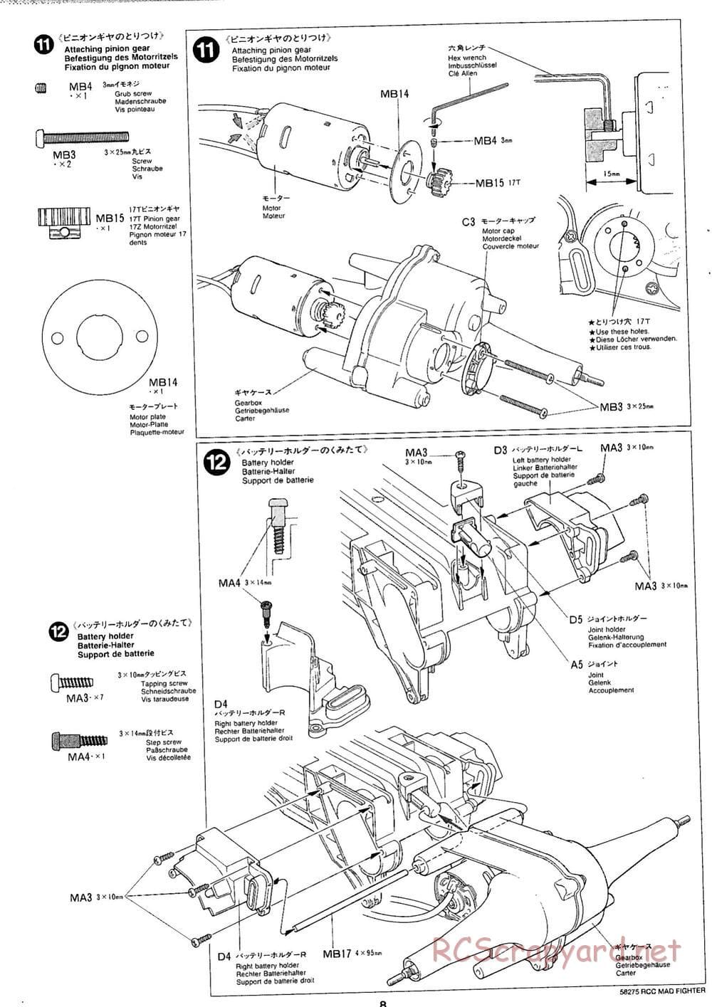 Tamiya - Mad Fighter Chassis - Manual - Page 8