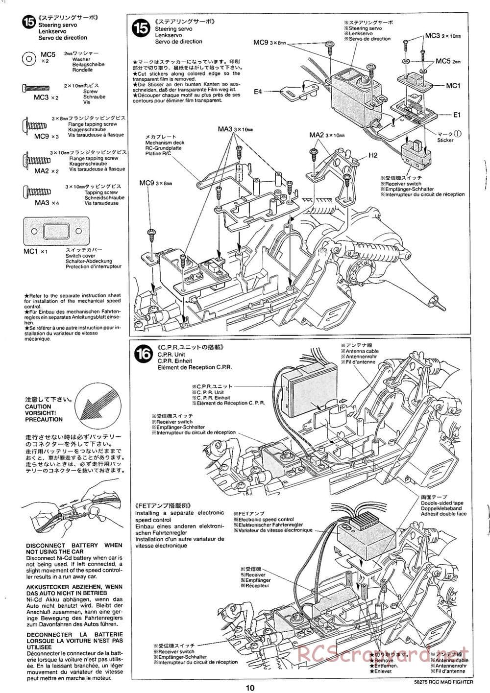 Tamiya - Mad Fighter Chassis - Manual - Page 10