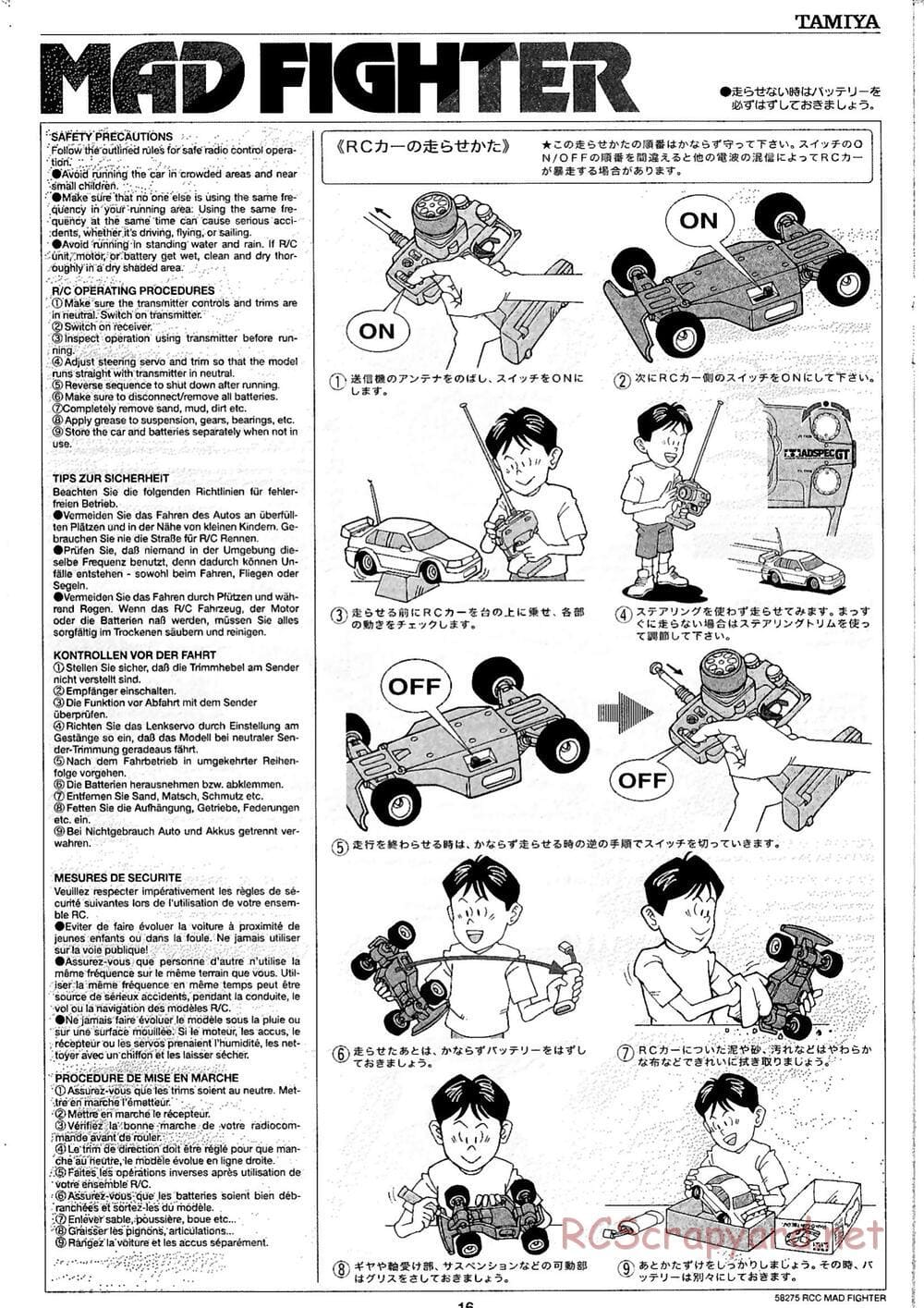 Tamiya - Mad Fighter Chassis - Manual - Page 16