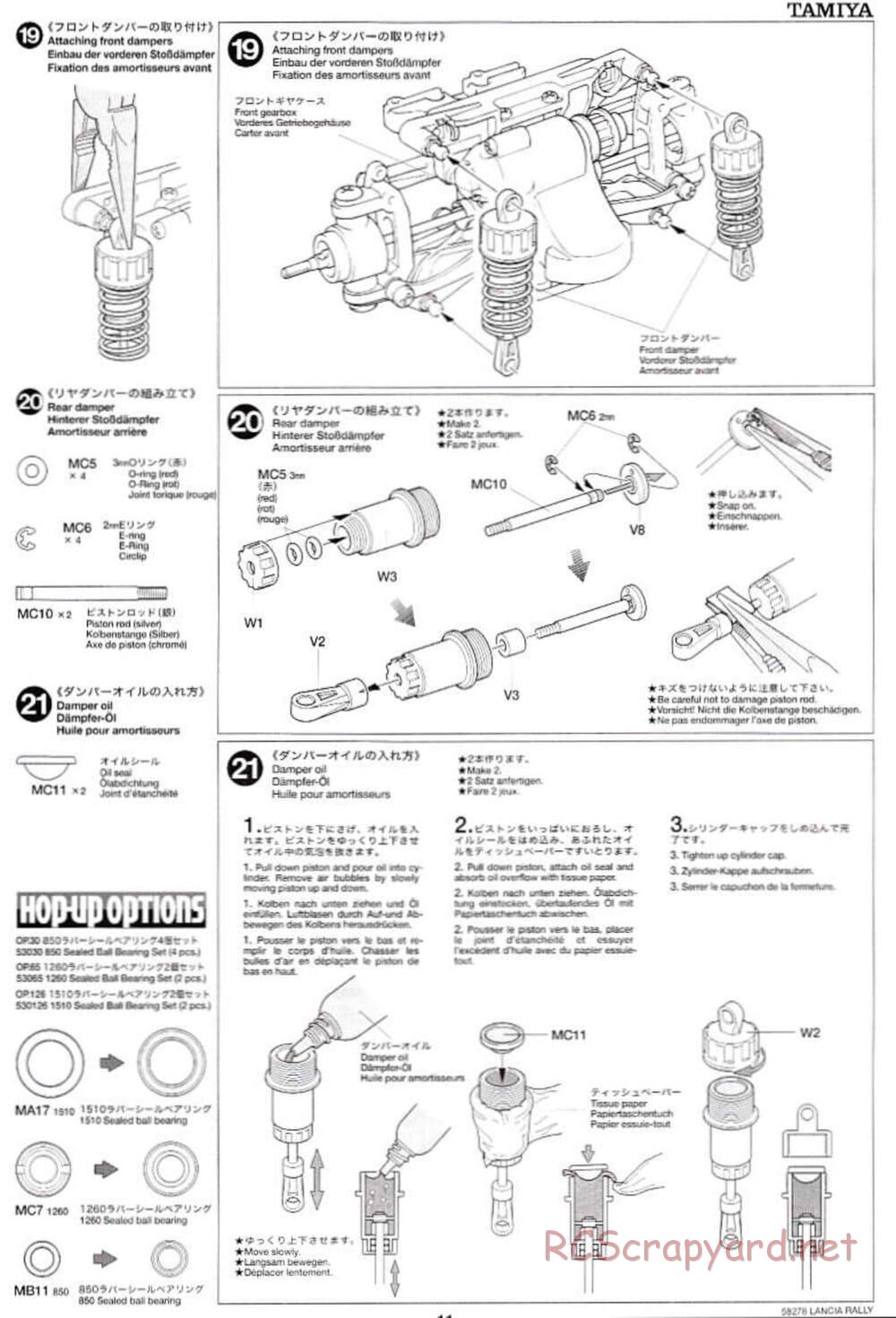 Tamiya - Lancia 037 Rally - TA-03RS Chassis - Manual - Page 11