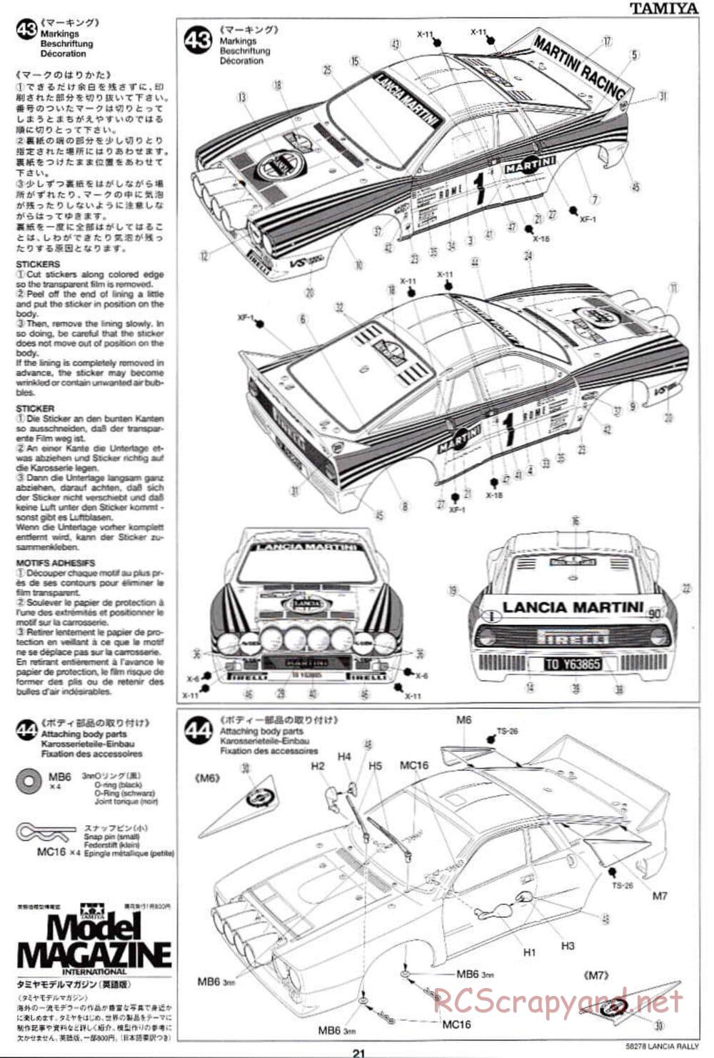 Tamiya - Lancia 037 Rally - TA-03RS Chassis - Manual - Page 21
