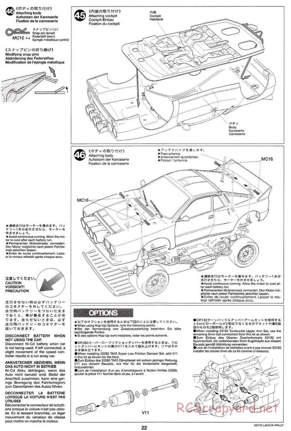 Tamiya - Lancia 037 Rally - TA-03RS Chassis - Manual - Page 22