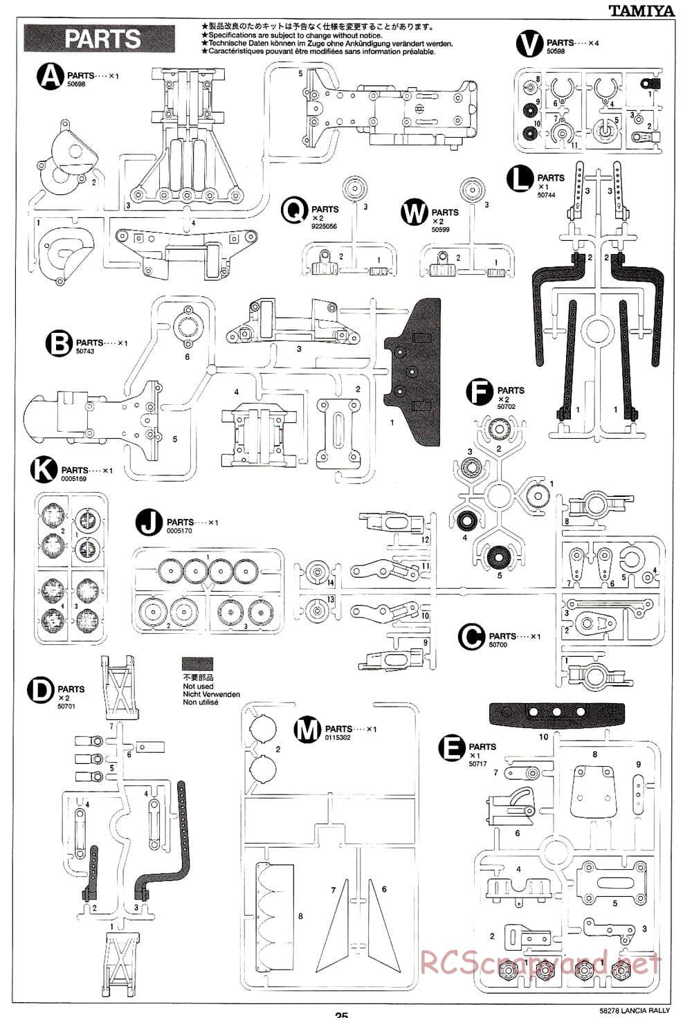 Tamiya - Lancia 037 Rally - TA-03RS Chassis - Manual - Page 25