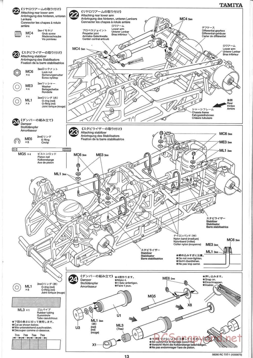Tamiya - TXT-1 (Tamiya Xtreme Truck) Chassis - Manual - Page 13