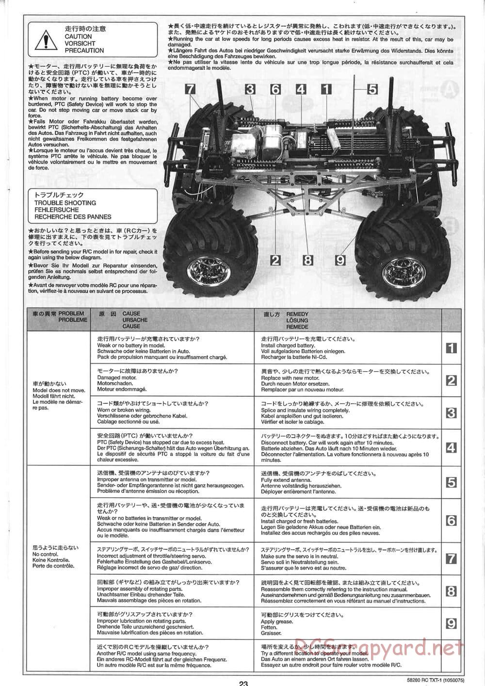 Tamiya - TXT-1 (Tamiya Xtreme Truck) Chassis - Manual - Page 23