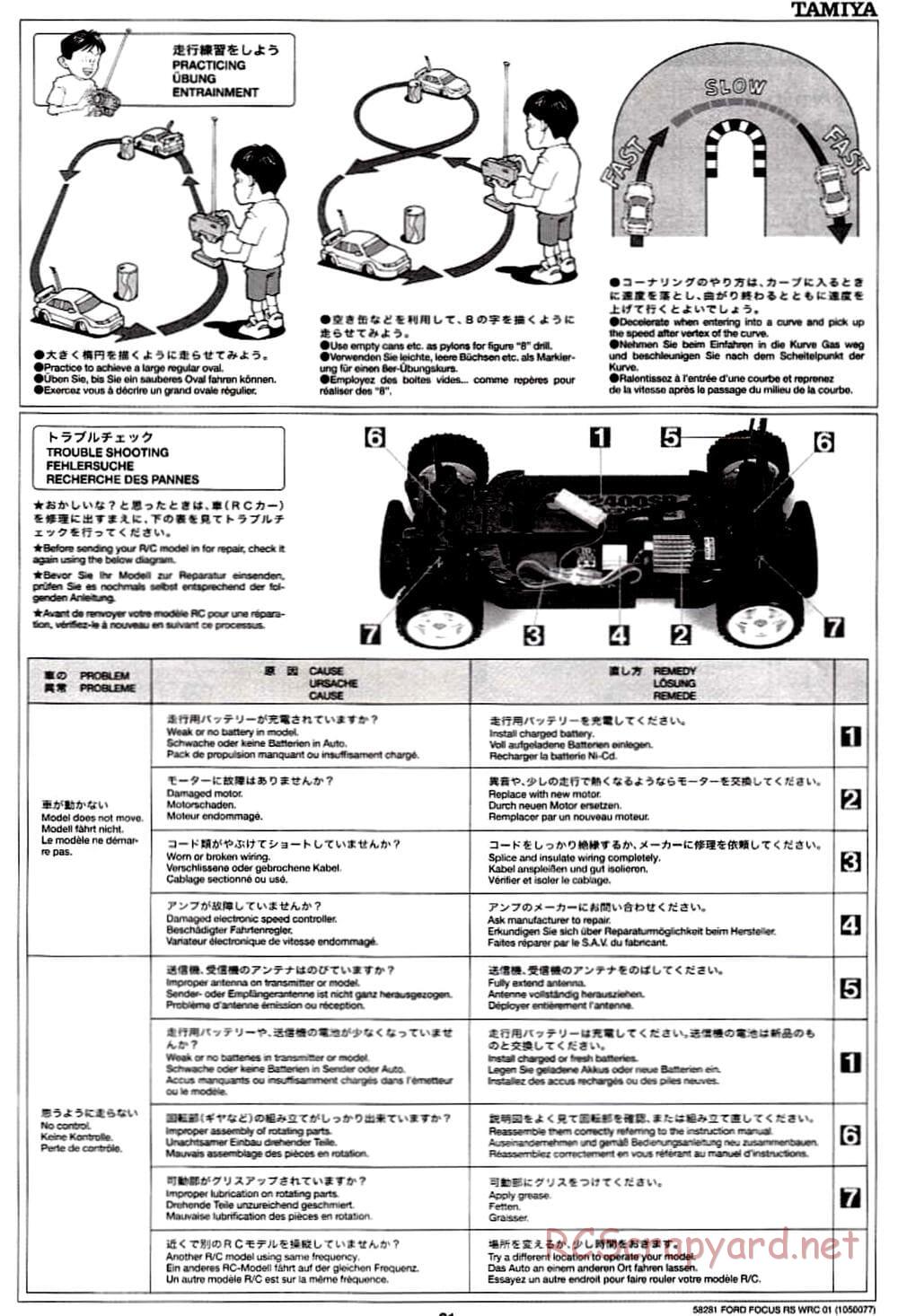 Tamiya - Ford Focus RS WRC 01 - TB-01 Chassis - Manual - Page 21