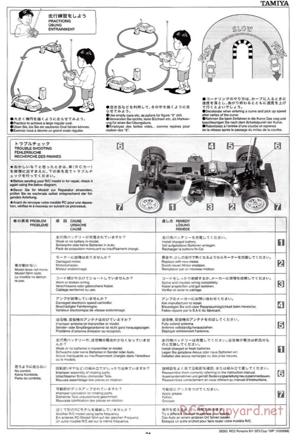 Tamiya - Porsche 911 GT3 Cup VIP - TL-01 Chassis - Manual - Page 21