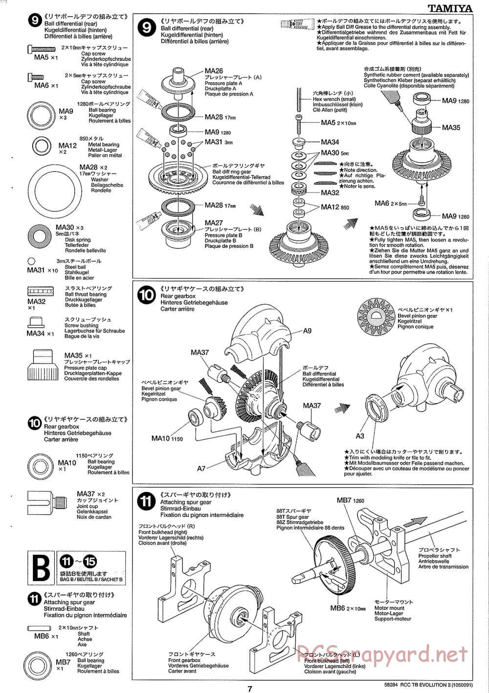 Tamiya - TB Evolution II Chassis - Manual - Page 7