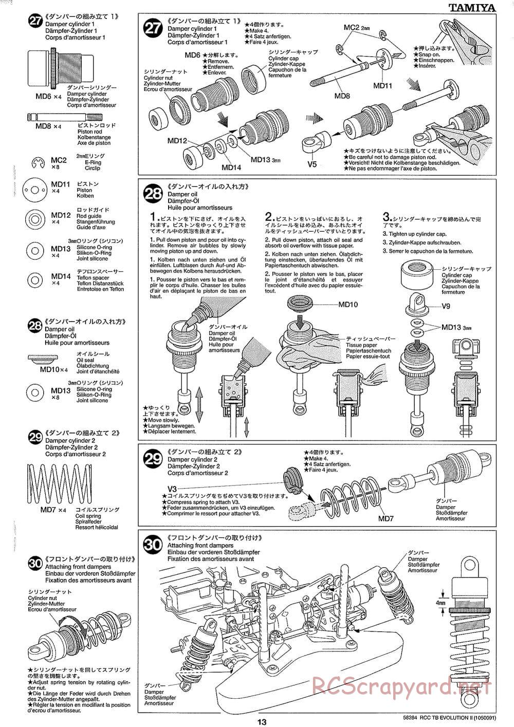 Tamiya - TB Evolution II Chassis - Manual - Page 13