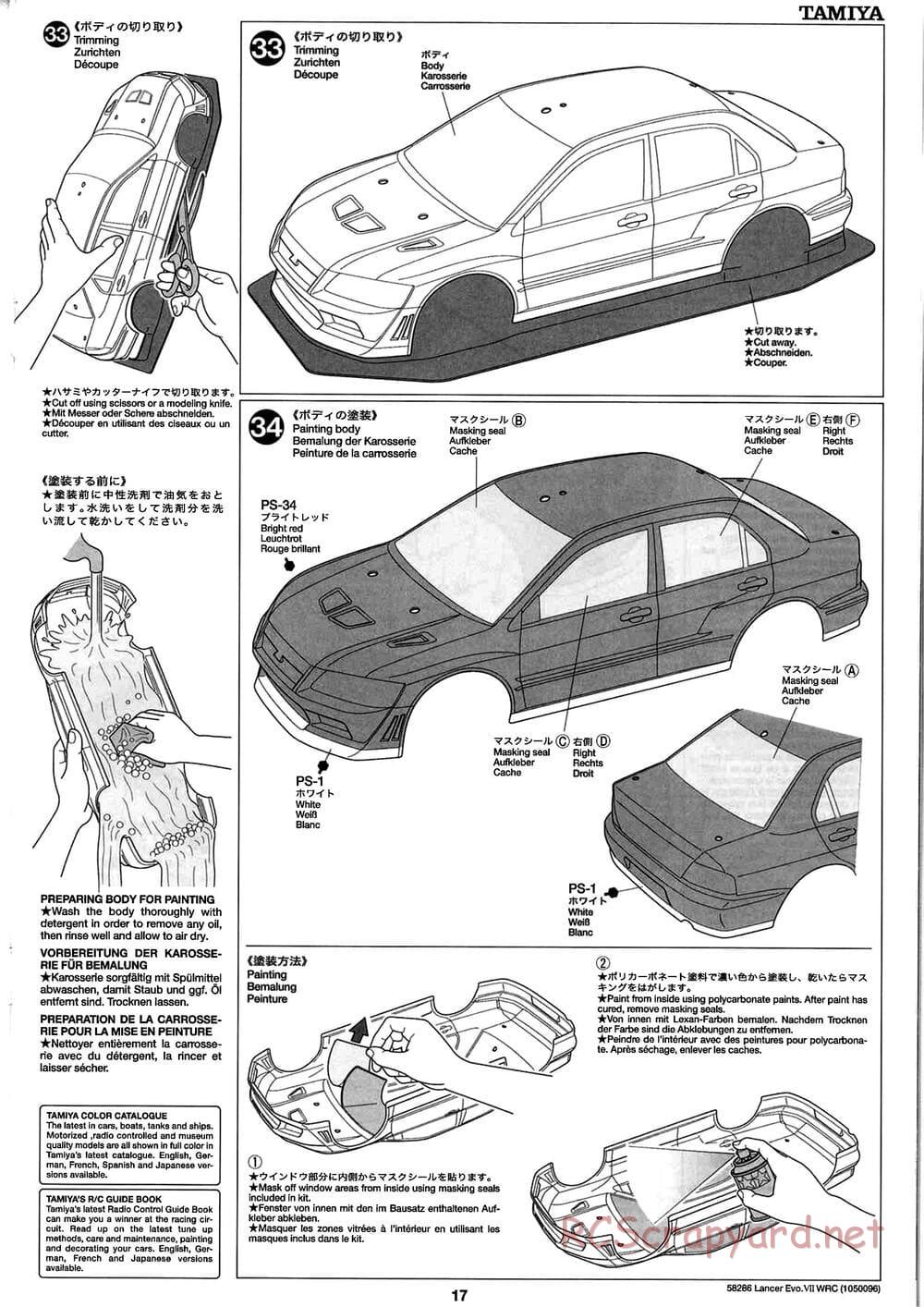 Tamiya - Mitsubishi Lancer Evolution VII WRC - TB-01 Chassis - Manual - Page 17