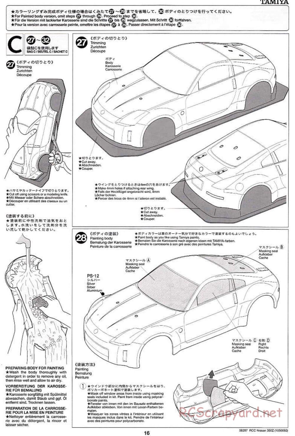 Tamiya - Nissan 350Z - TL-01 Chassis - Manual - Page 16