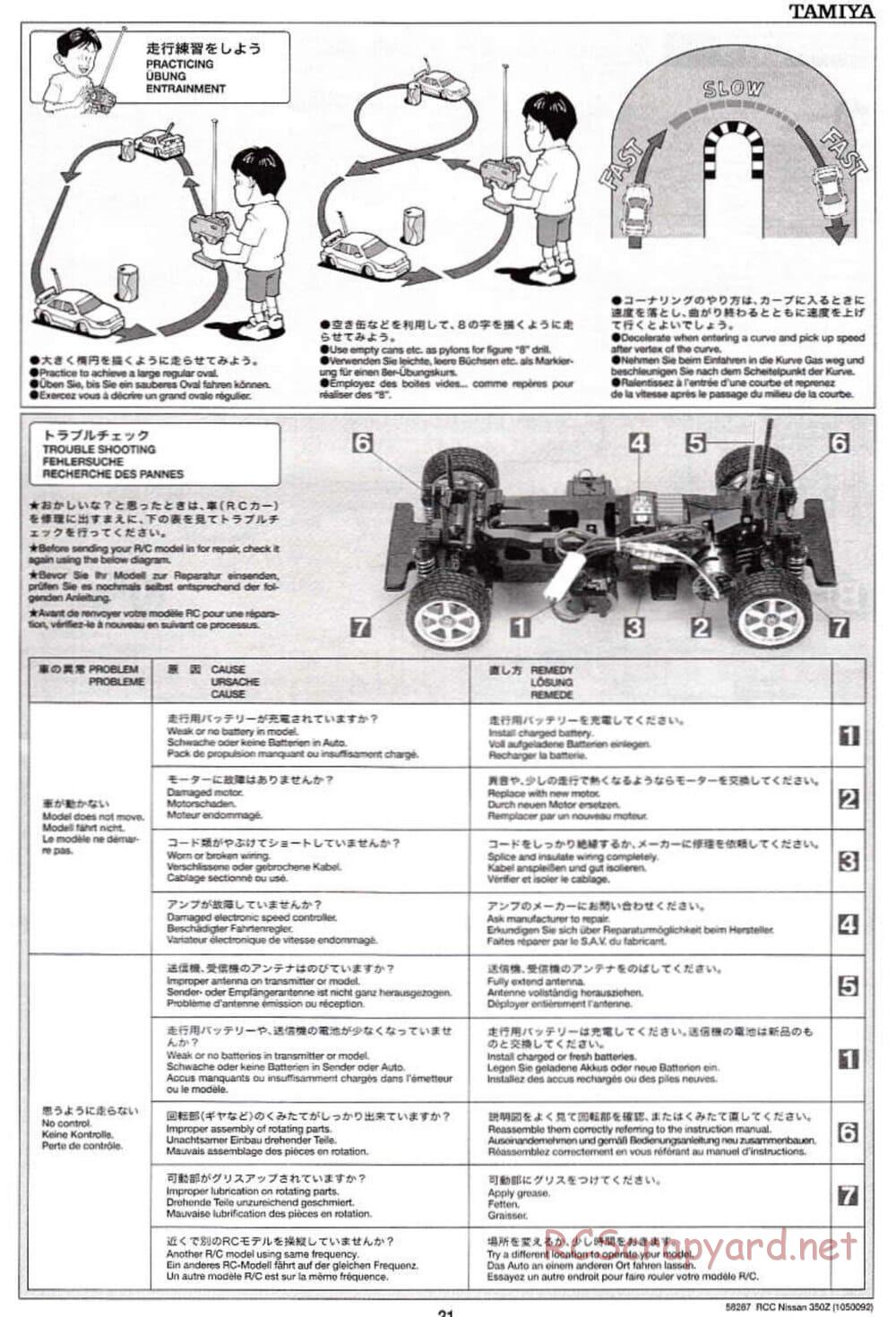 Tamiya - Nissan 350Z - TL-01 Chassis - Manual - Page 21