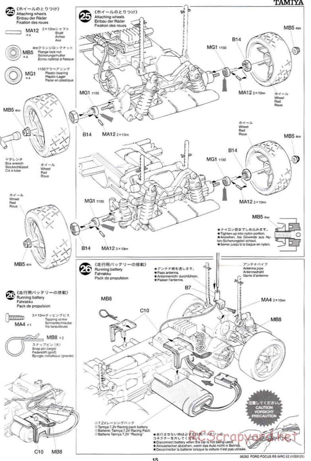 Tamiya - Ford Focus RS WRC 02 - TL-01 Chassis - Manual - Page 15