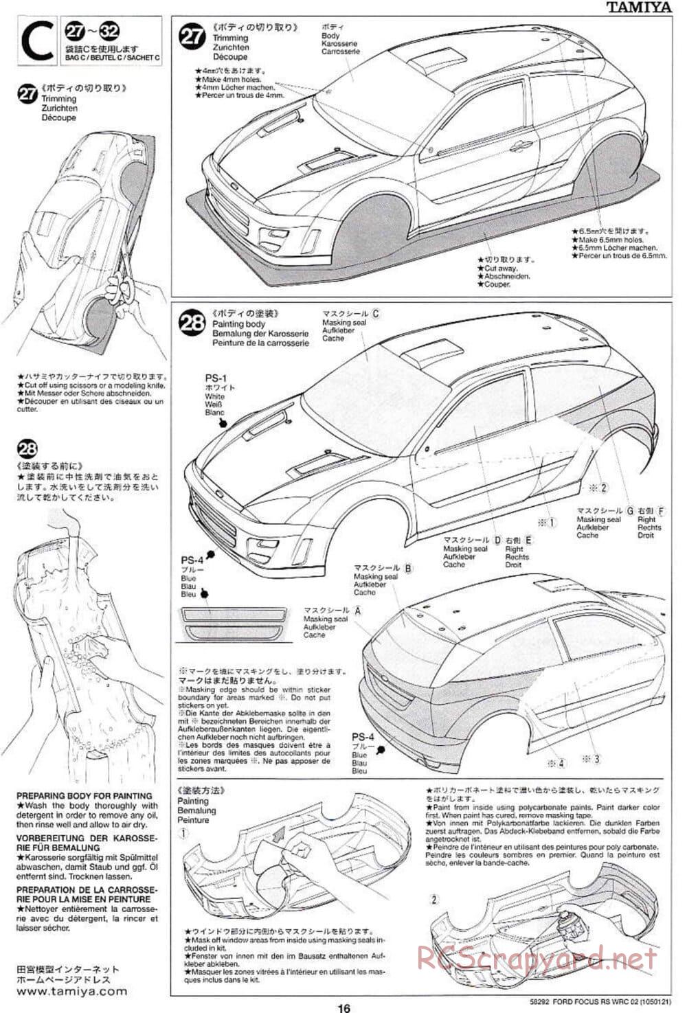 Tamiya - Ford Focus RS WRC 02 - TL-01 Chassis - Manual - Page 16