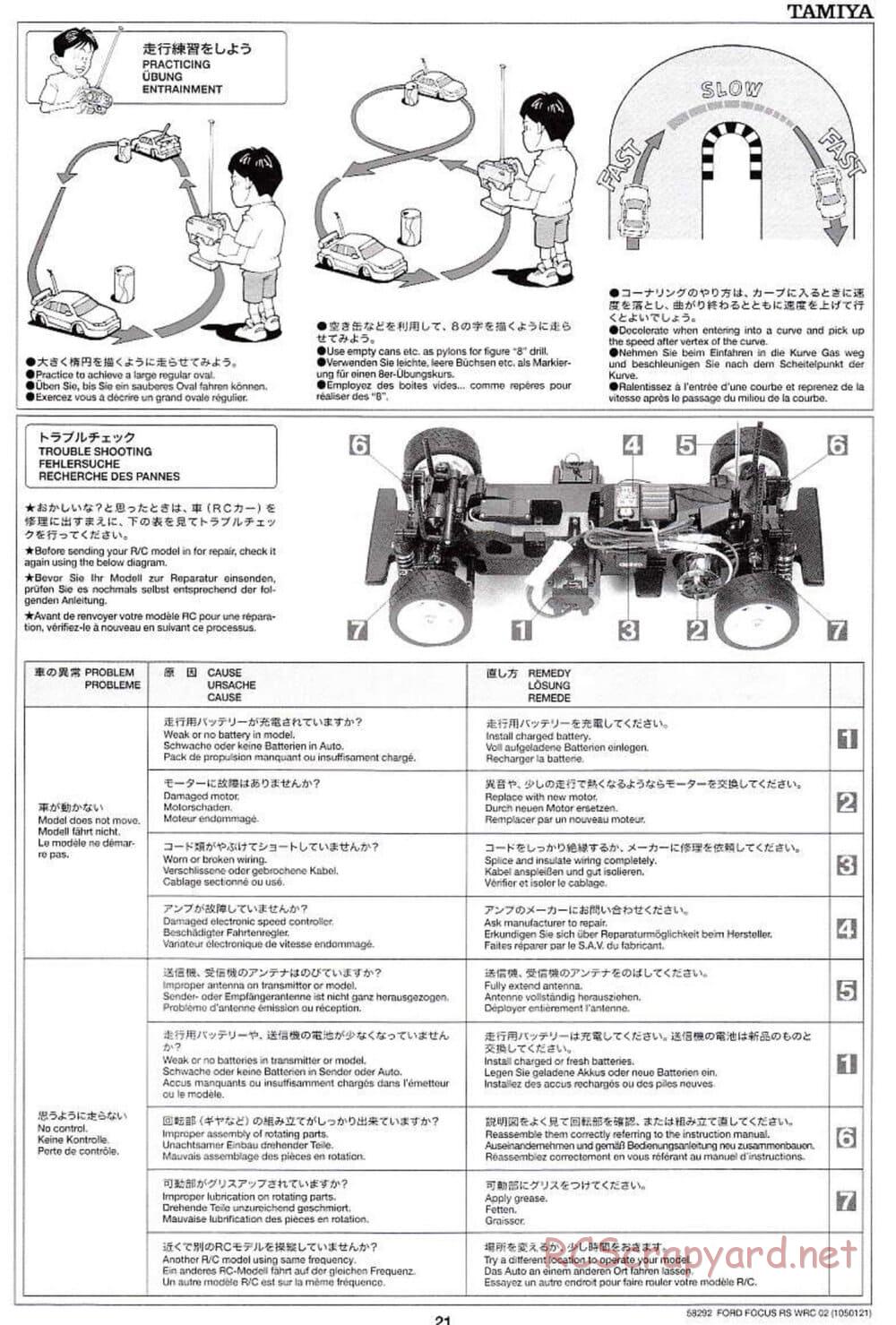 Tamiya - Ford Focus RS WRC 02 - TL-01 Chassis - Manual - Page 21