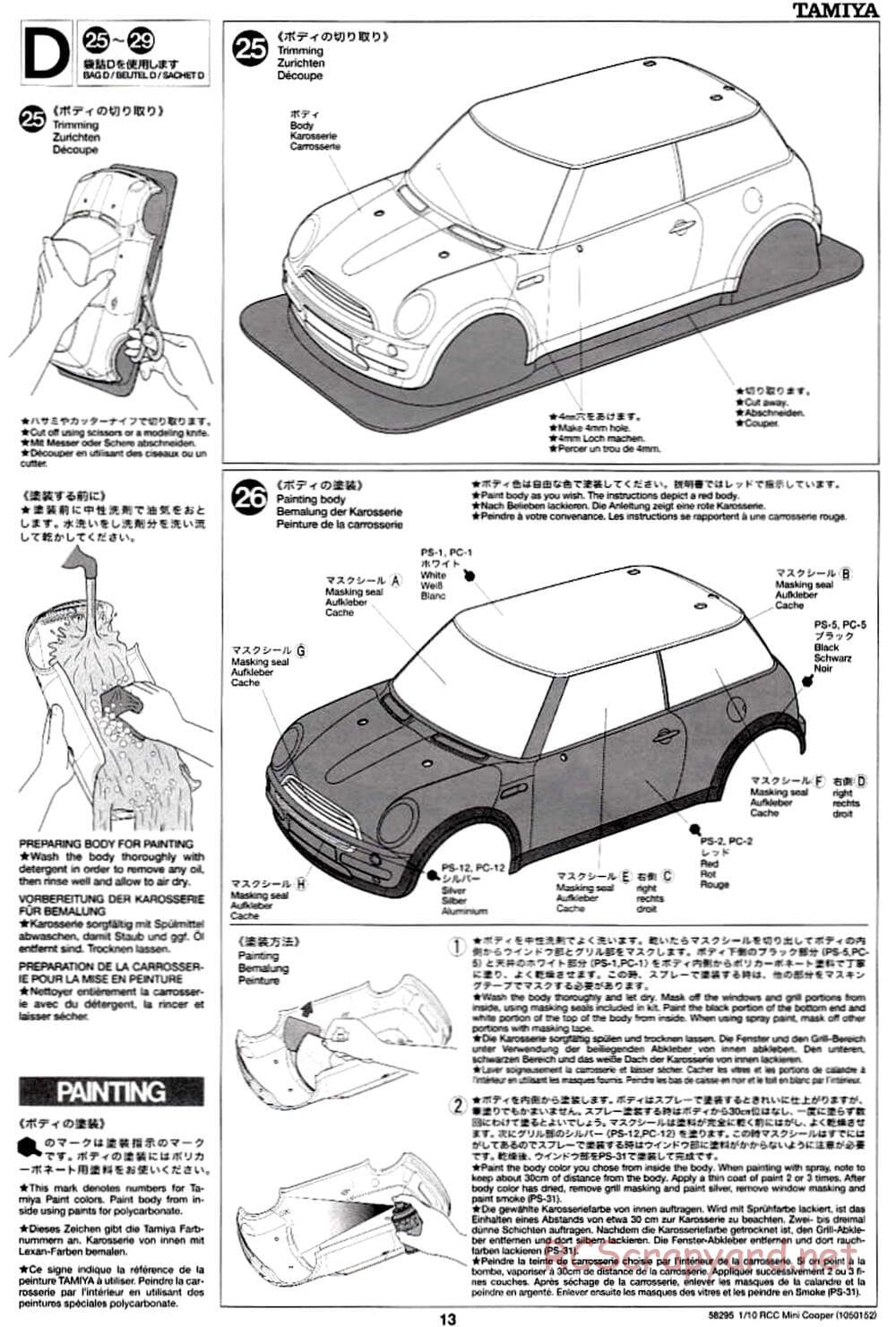 Tamiya - Mini Cooper - M03L Chassis - Manual - Page 12