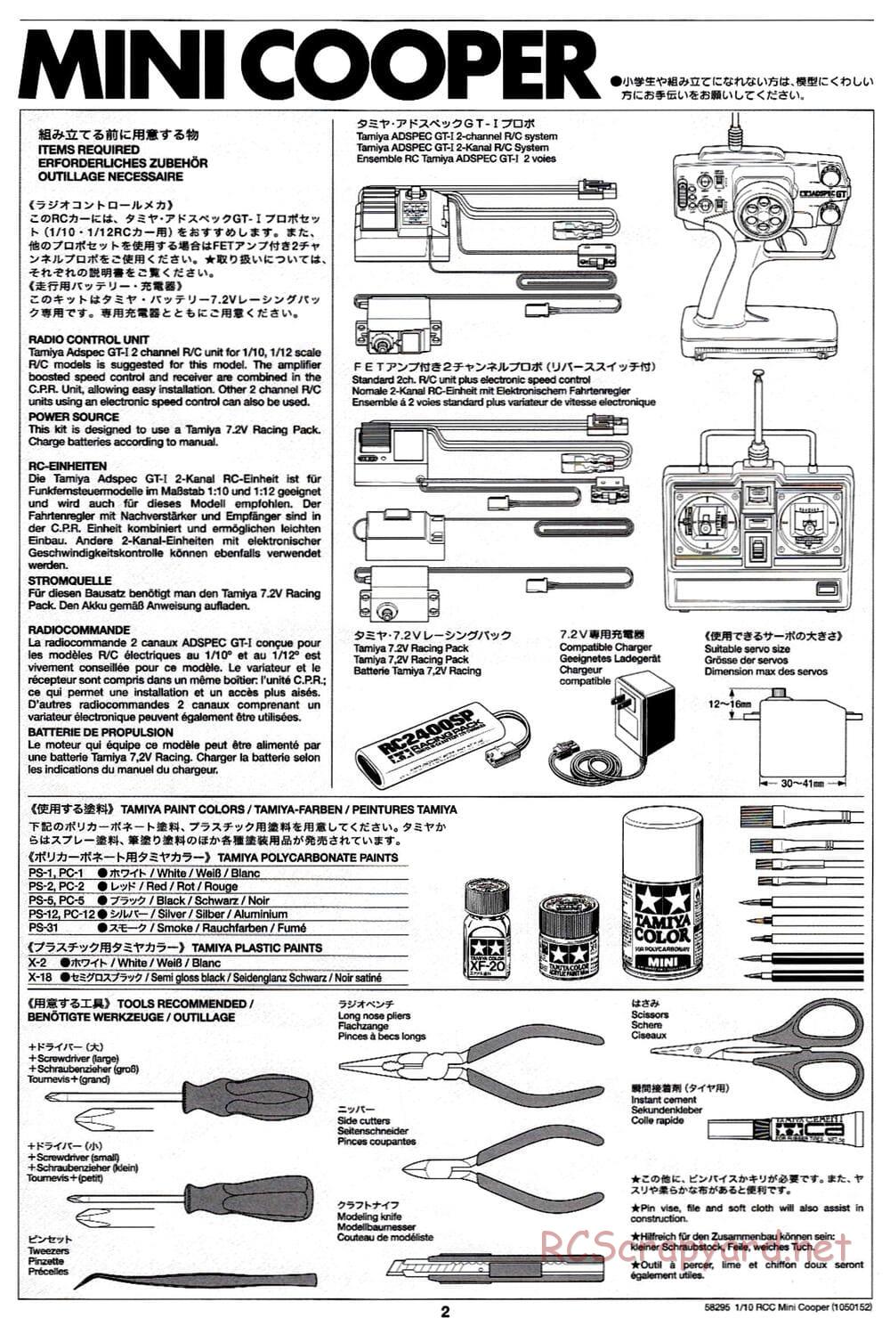 Tamiya - Mini Cooper - M03L Chassis - Manual - Page 19