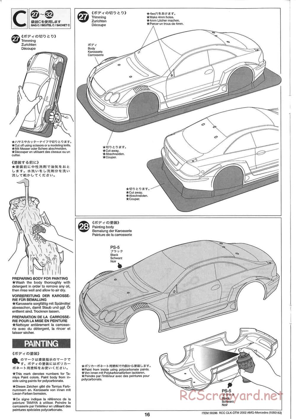 Tamiya - CLK DTM 2002 AMG Mercedes - TL-01 LA Chassis - Manual - Page 16
