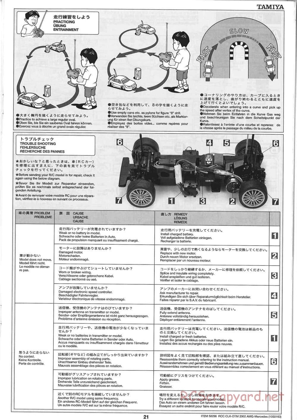 Tamiya - CLK DTM 2002 AMG Mercedes - TL-01 LA Chassis - Manual - Page 21