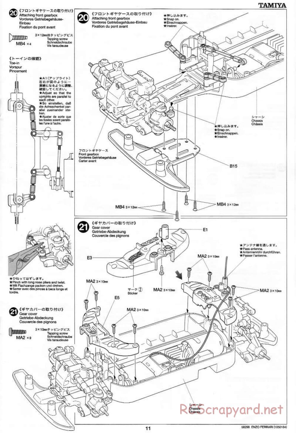 Tamiya - Enzo Ferrari - TB-01 Chassis - Manual - Page 11