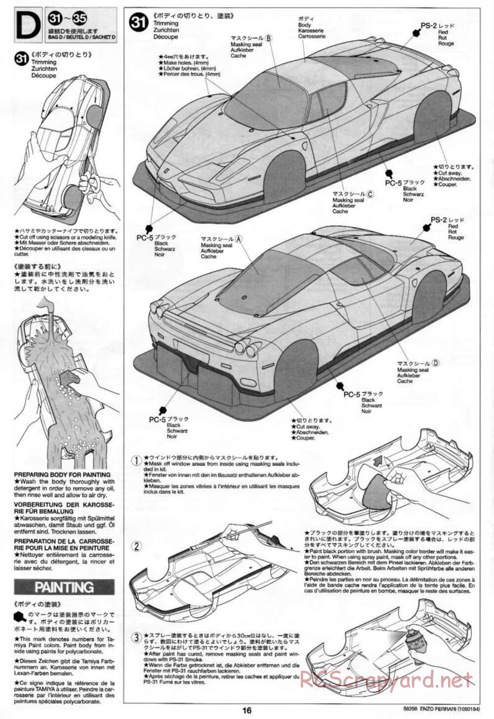 Tamiya - Enzo Ferrari - TB-01 Chassis - Manual - Page 16