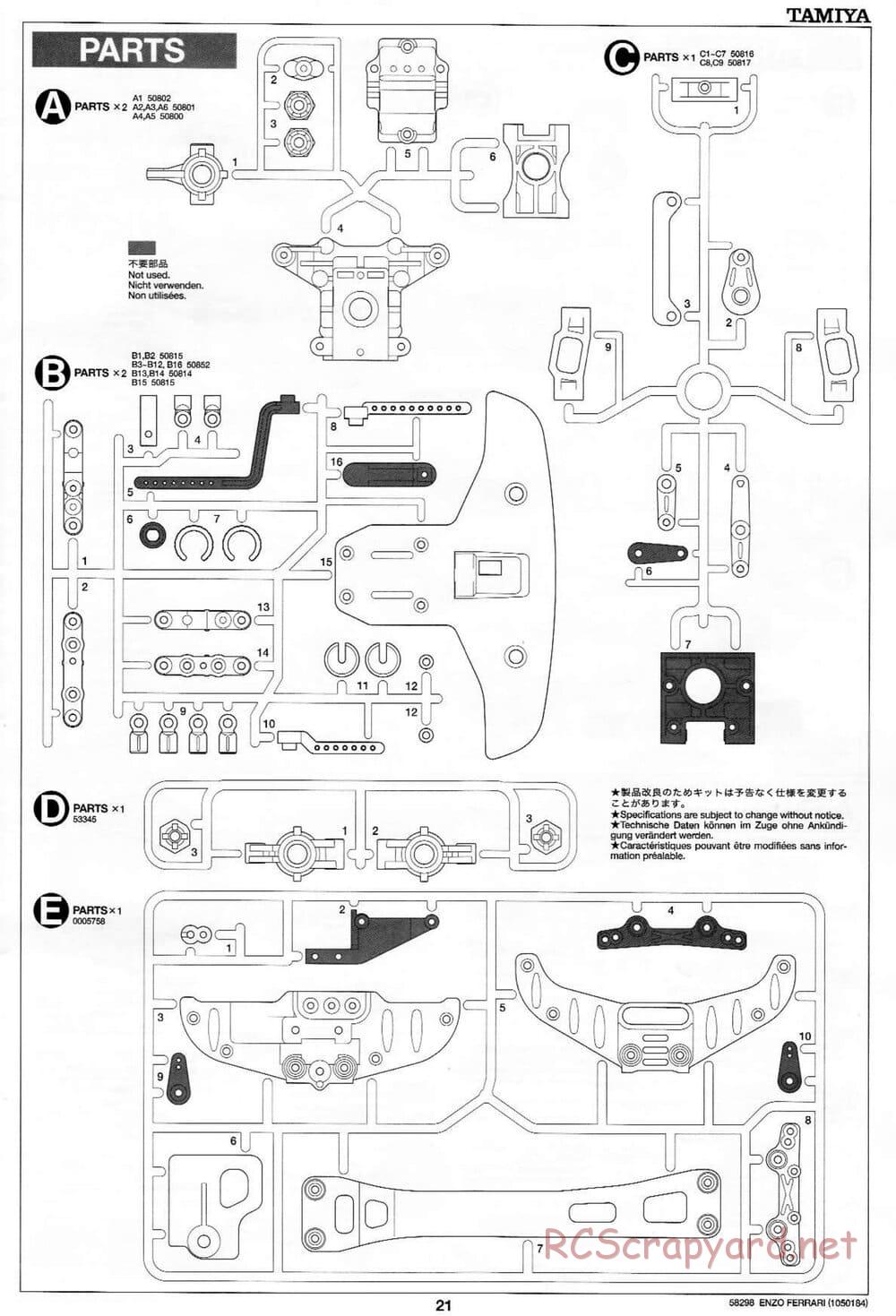 Tamiya - Enzo Ferrari - TB-01 Chassis - Manual - Page 21