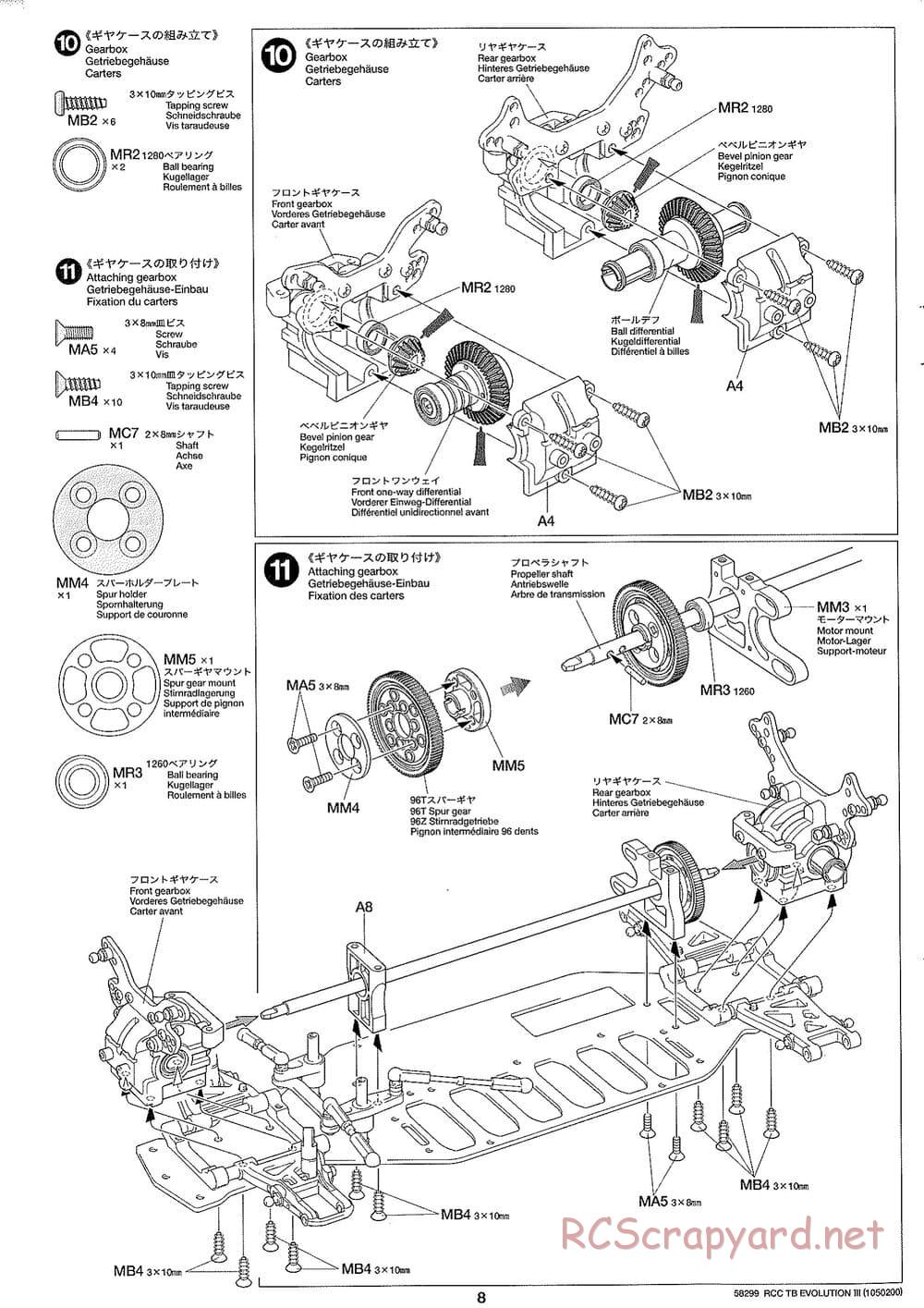Tamiya - TB Evolution III Chassis - Manual - Page 9