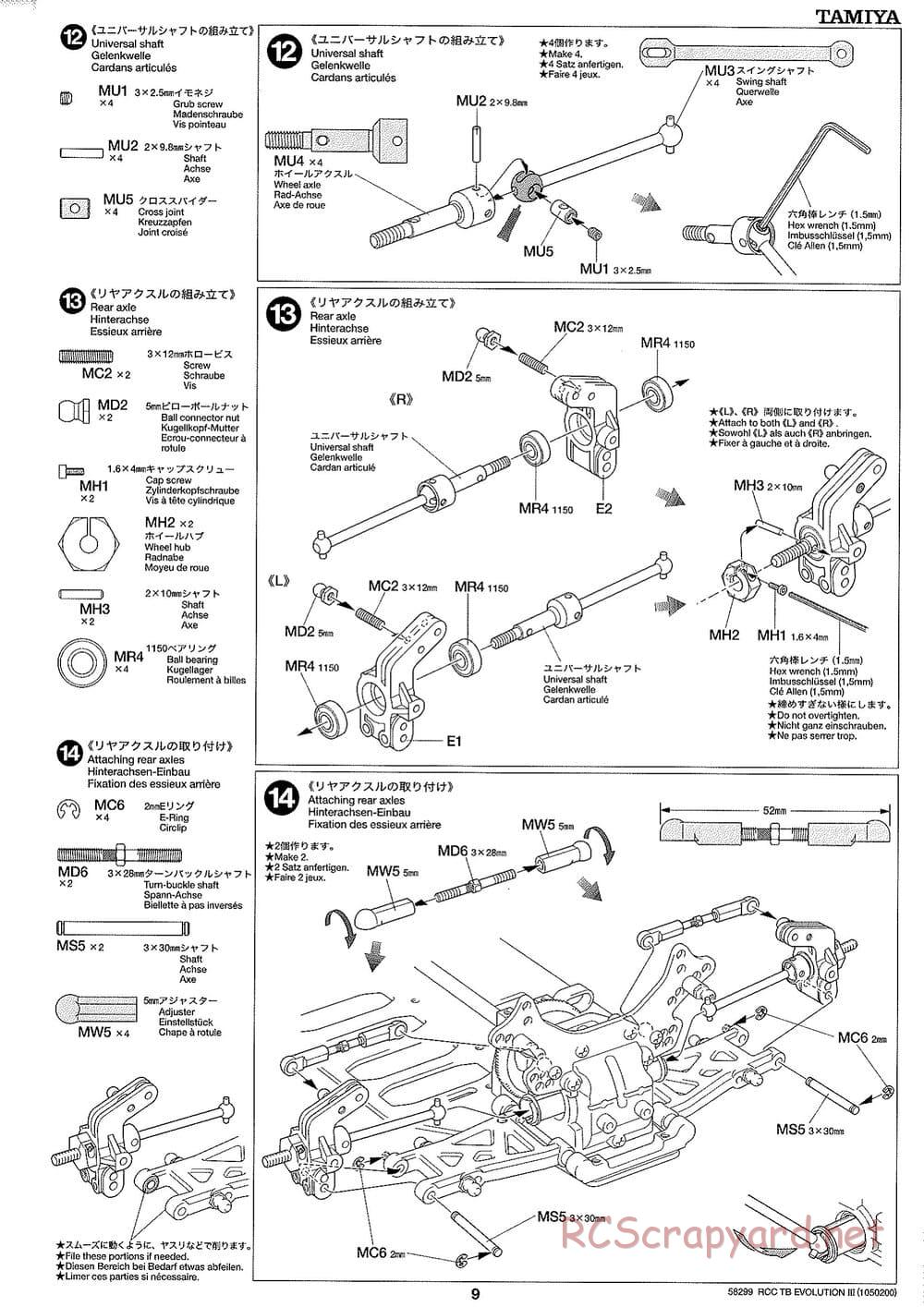 Tamiya - TB Evolution III Chassis - Manual - Page 10