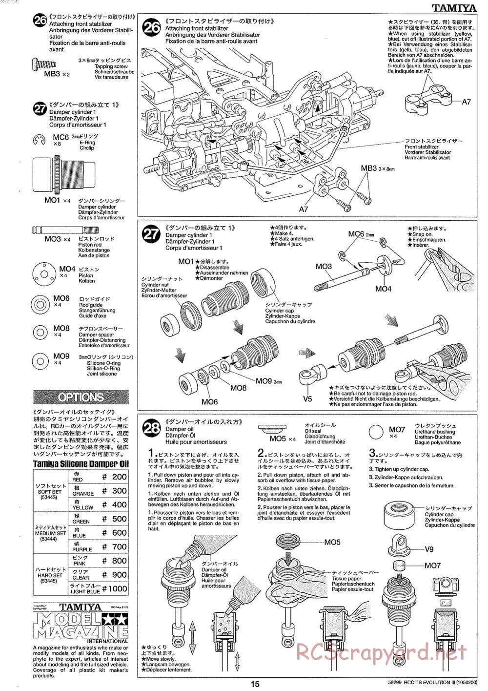 Tamiya - TB Evolution III Chassis - Manual - Page 16