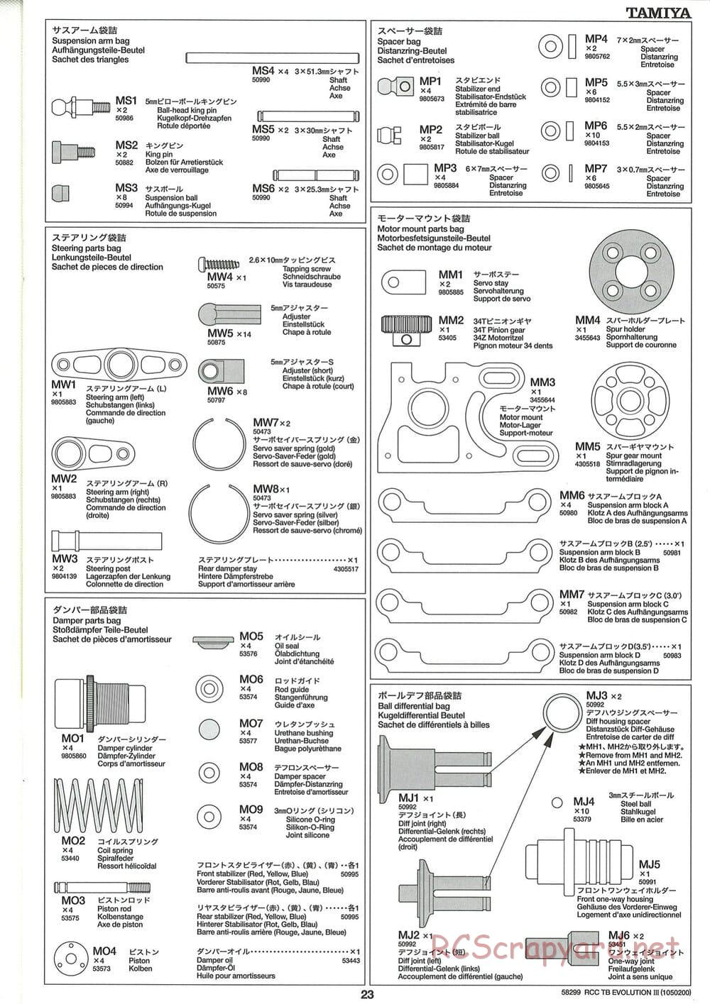 Tamiya - TB Evolution III Chassis - Manual - Page 24
