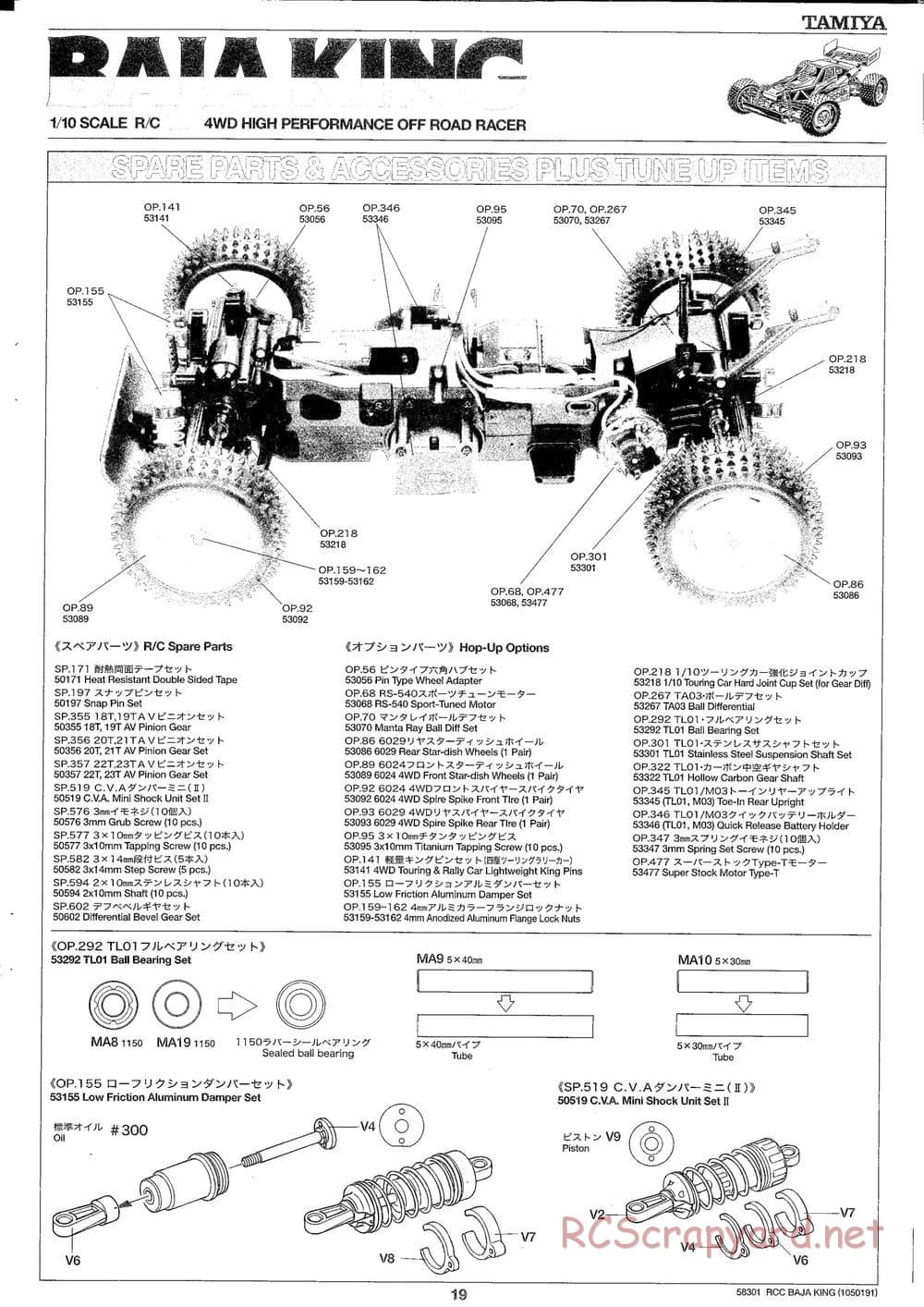 Tamiya - Baja King - TL-01B Chassis - Manual - Page 19