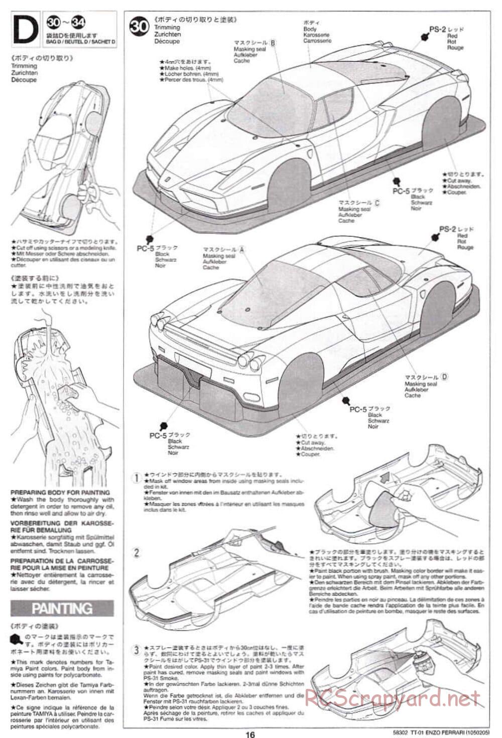Tamiya - Enzo Ferrari - TT-01 Chassis - Manual - Page 16
