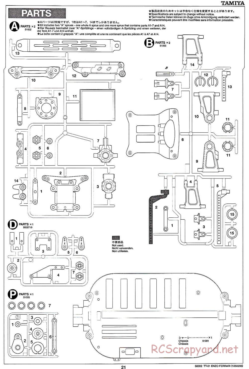 Tamiya - Enzo Ferrari - TT-01 Chassis - Manual - Page 21