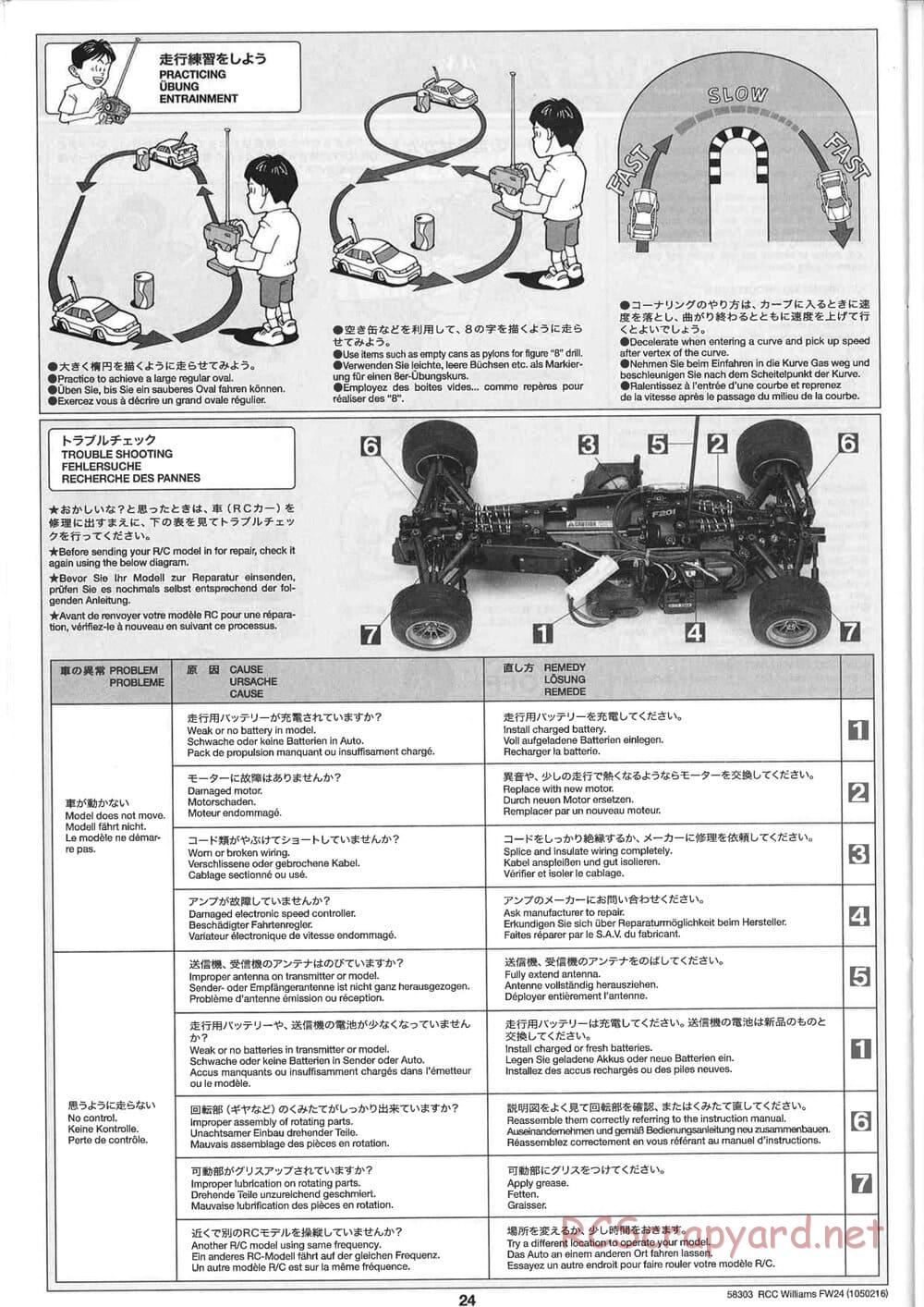Tamiya - Williams F1 BMW FW24 - F201 Chassis - Manual - Page 24