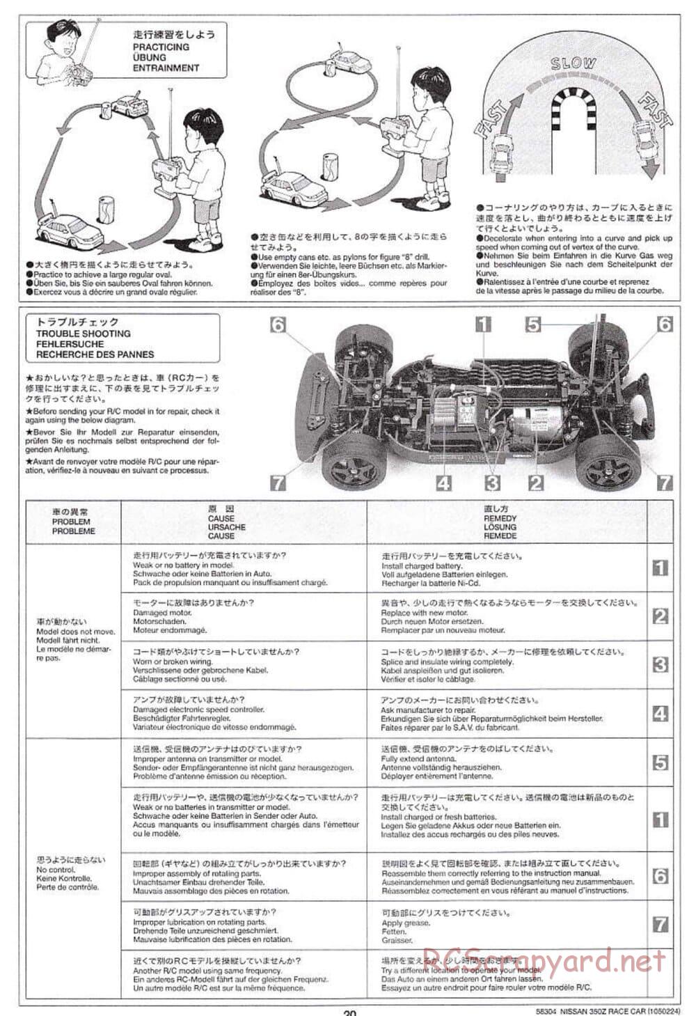 Tamiya - Nissan 350Z Race-Car - TT-01 Chassis - Manual - Page 20