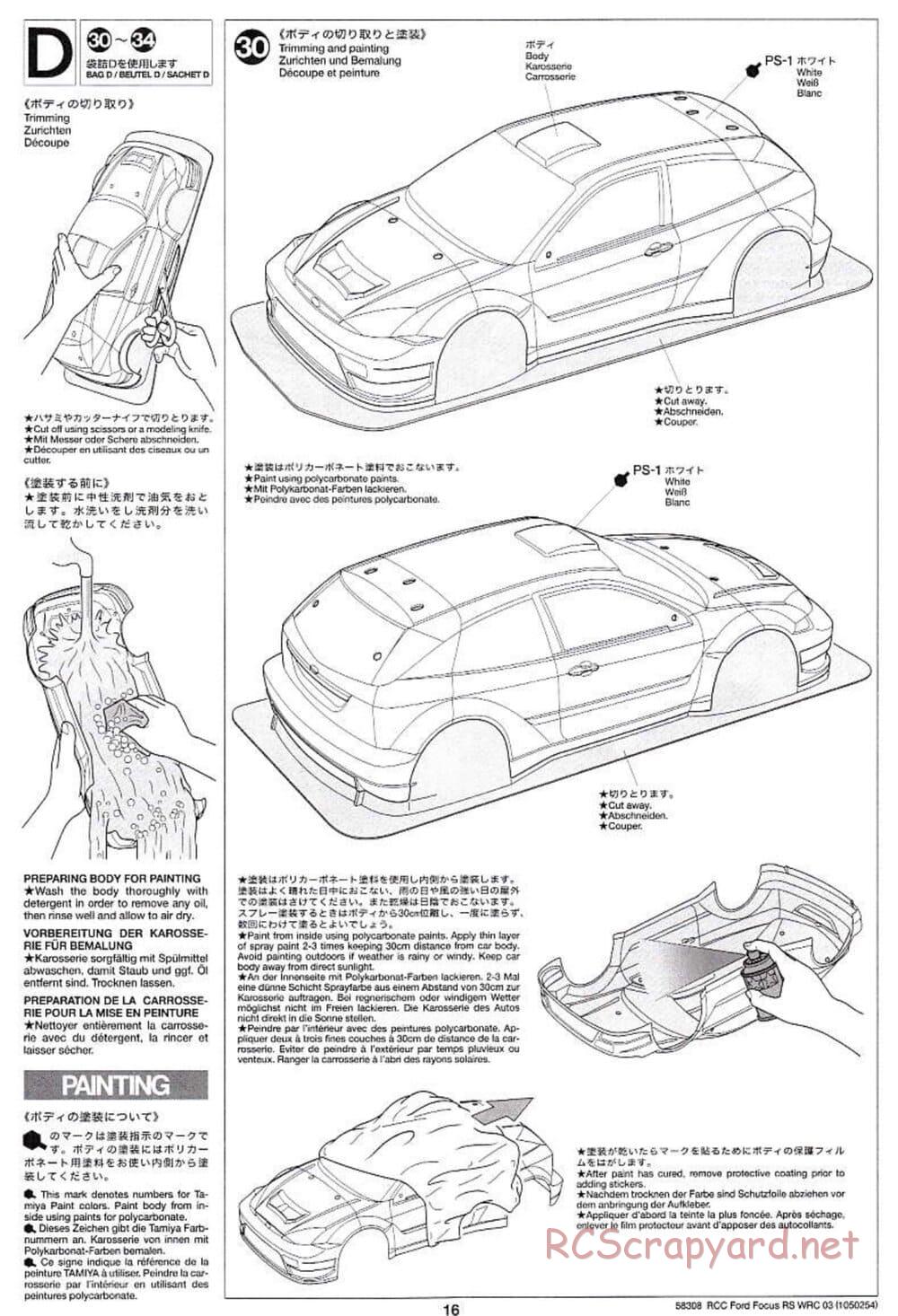 Tamiya - Ford Focus RS WRC 03 - TT-01 Chassis - Manual - Page 16
