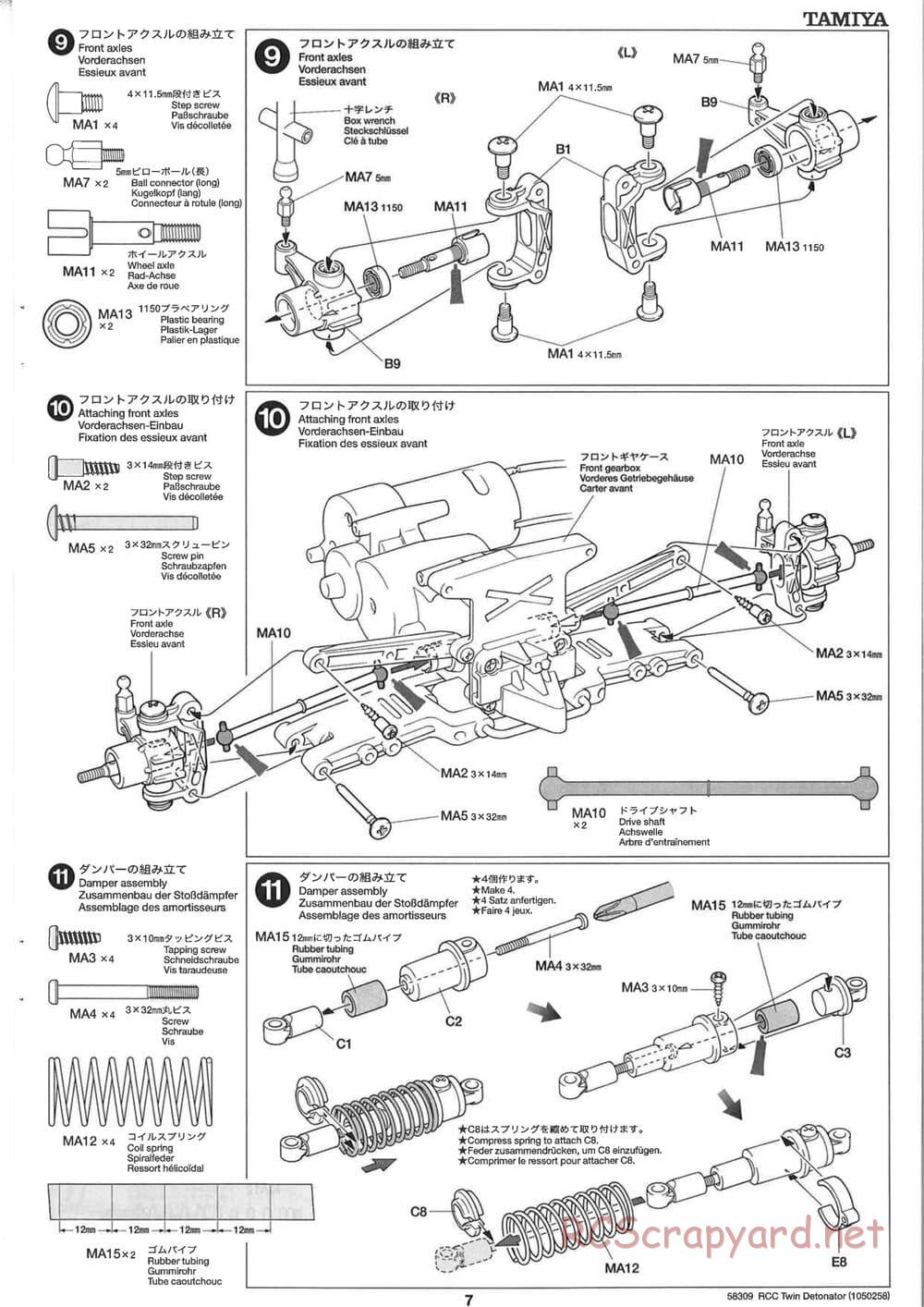 Tamiya - Twin Detonator - WR-01 Chassis - Manual - Page 7