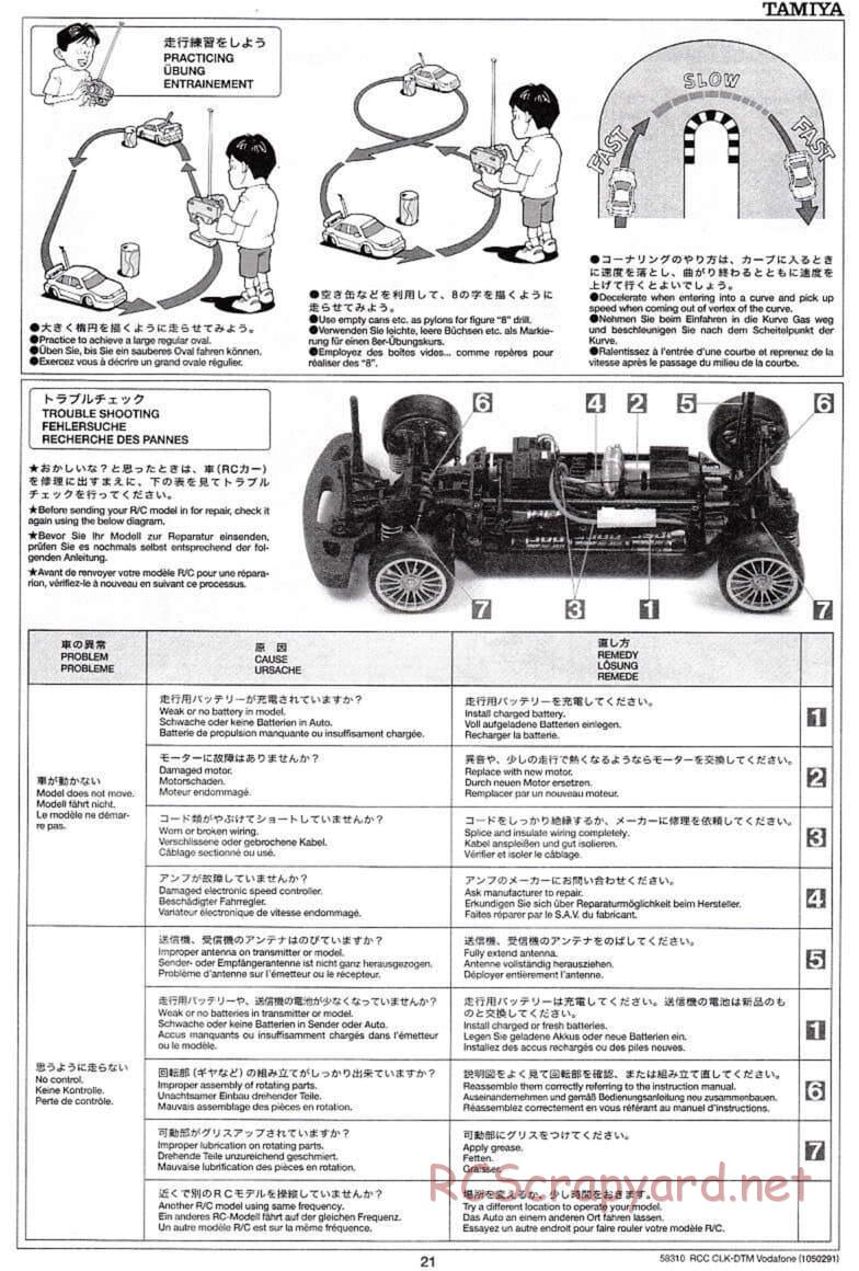 Tamiya - Mercedes-Benz CLK-DTM Team Vodafone AMG-Mercedes - TB-02 Chassis - Manual - Page 21