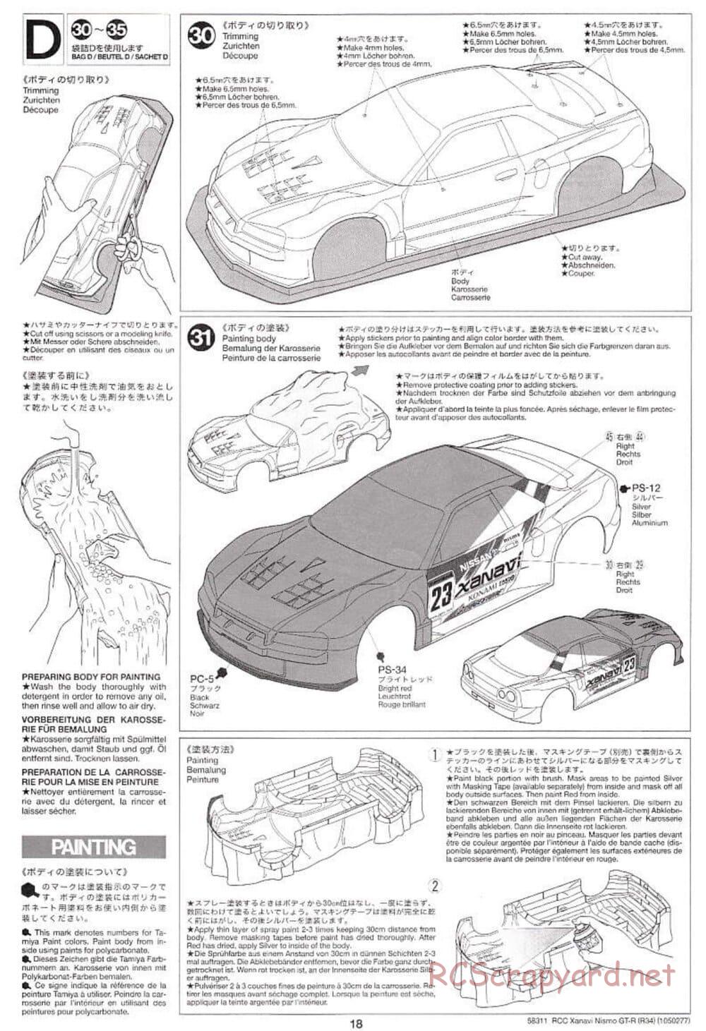 Tamiya - Xanavi Nismo GT-R (R34) - TB-02 Chassis - Manual - Page 18
