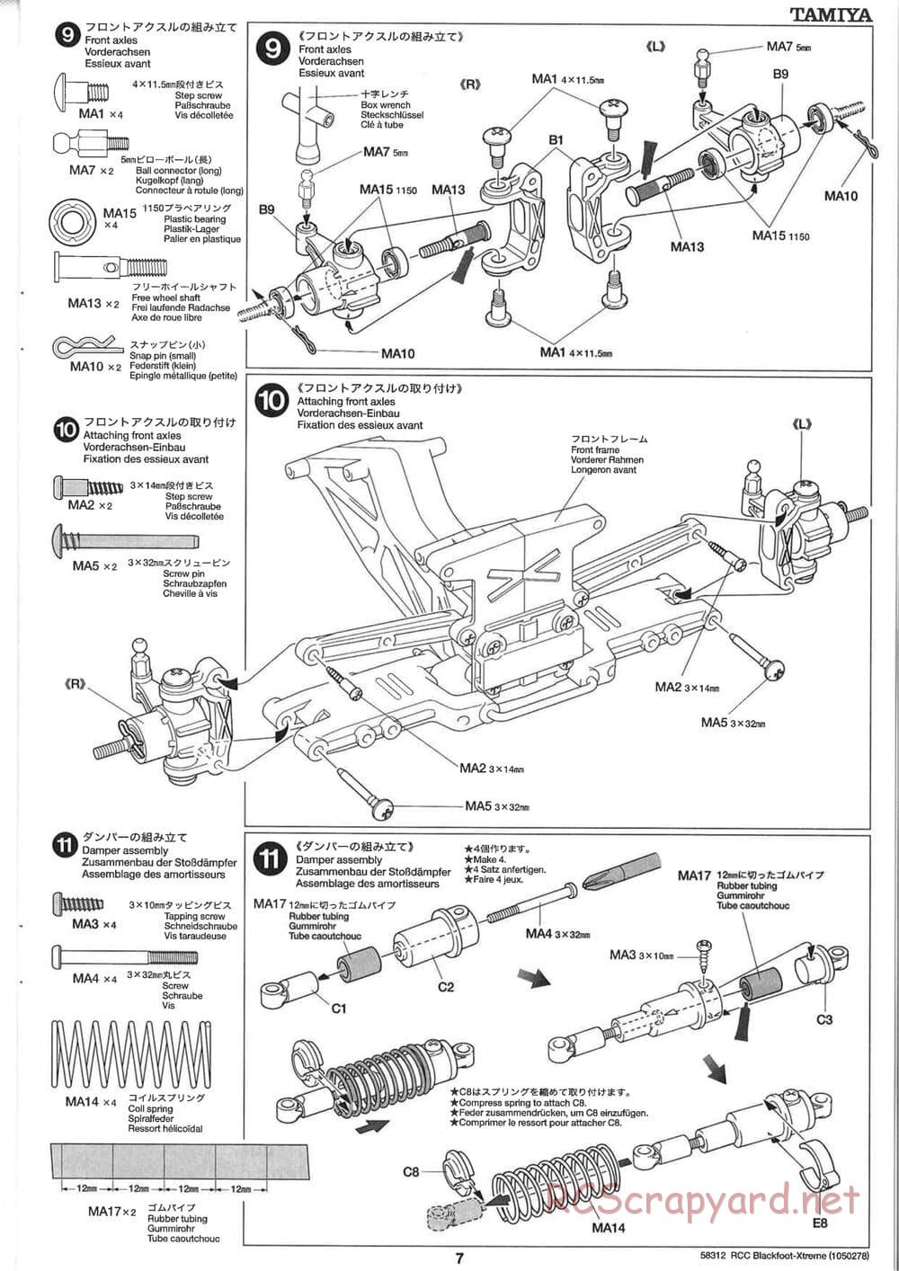 Tamiya - Blackfoot Xtreme - WT-01 Chassis - Manual - Page 7