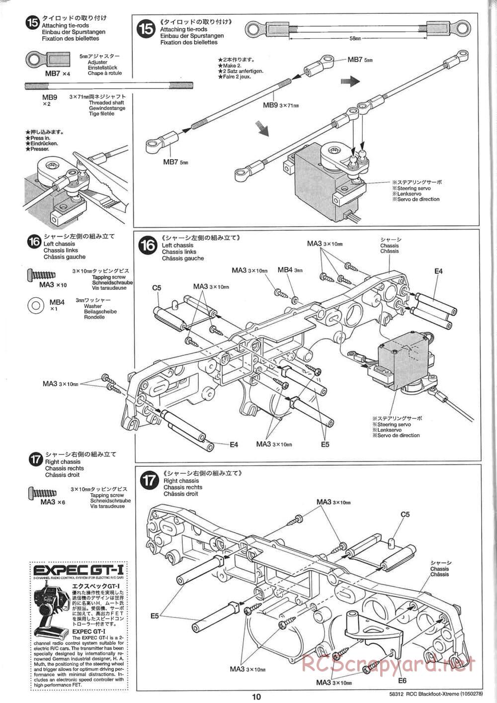 Tamiya - Blackfoot Xtreme - WT-01 Chassis - Manual - Page 10