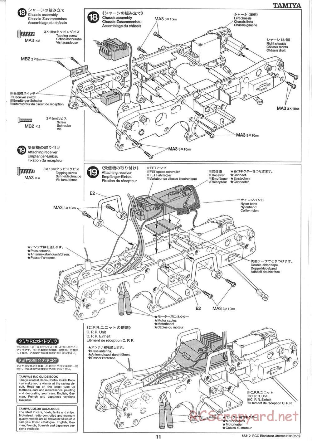 Tamiya - Blackfoot Xtreme - WT-01 Chassis - Manual - Page 11