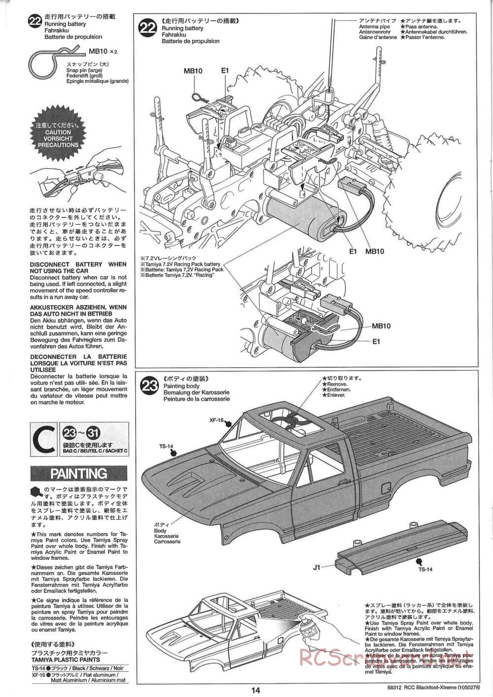 Tamiya - Blackfoot Xtreme - WT-01 Chassis - Manual - Page 14