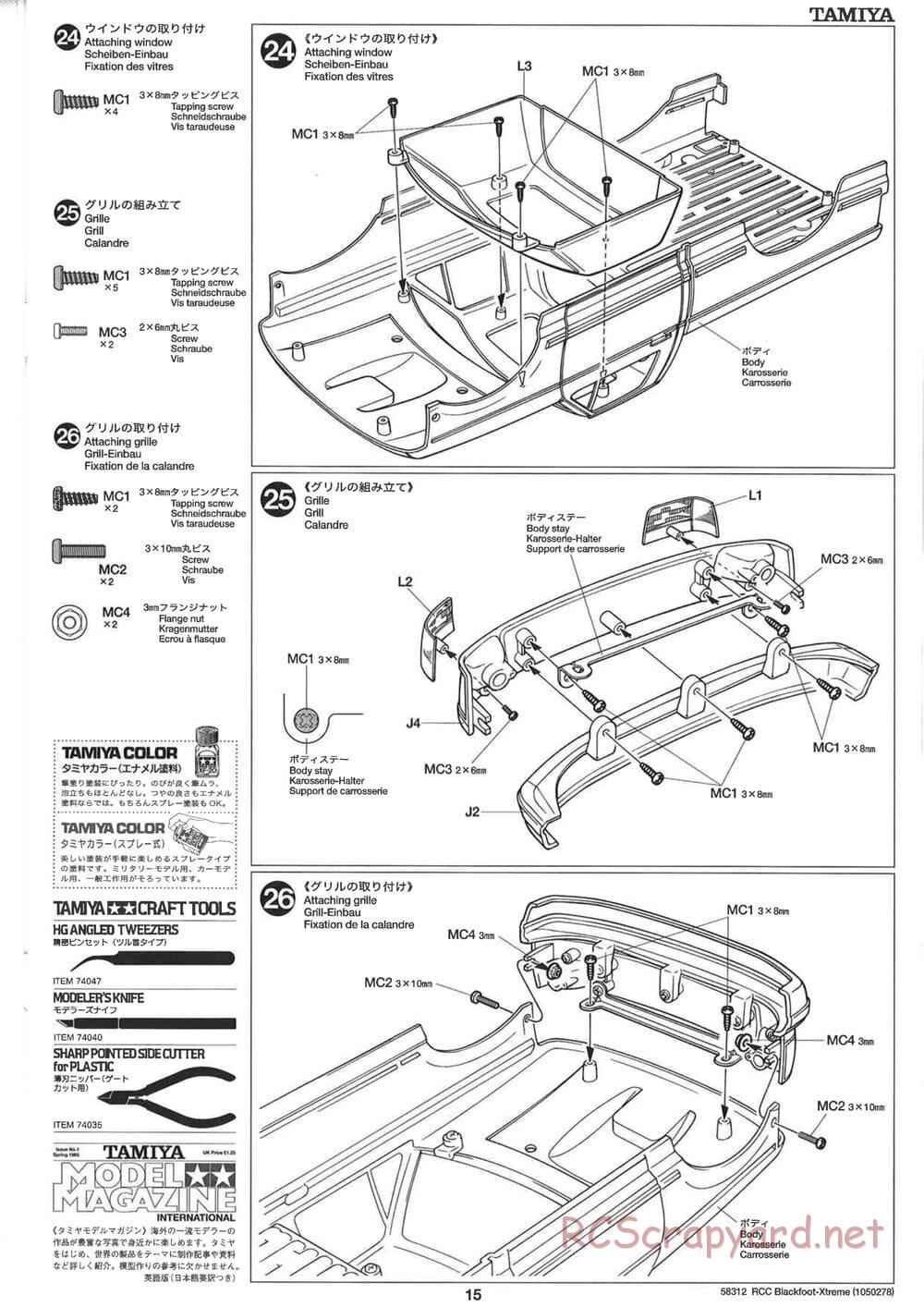 Tamiya - Blackfoot Xtreme - WT-01 Chassis - Manual - Page 15