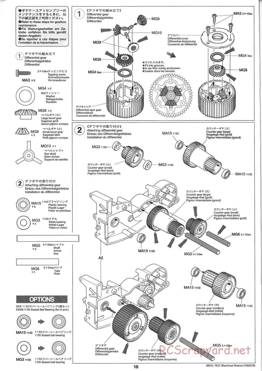 Tamiya - Blackfoot Xtreme - WT-01 Chassis - Manual - Page 18