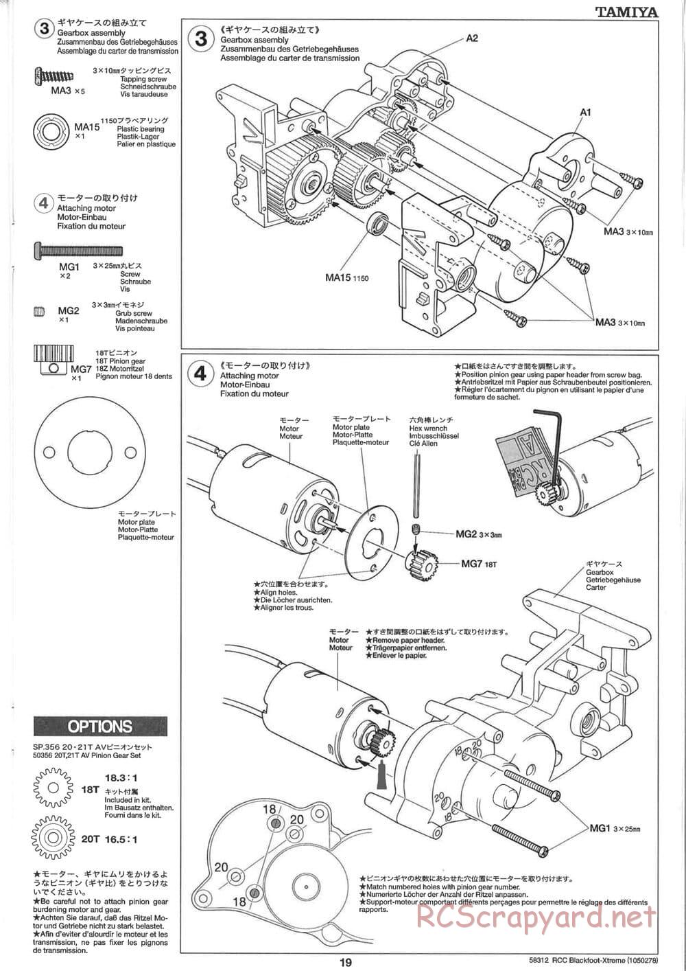Tamiya - Blackfoot Xtreme - WT-01 Chassis - Manual - Page 19