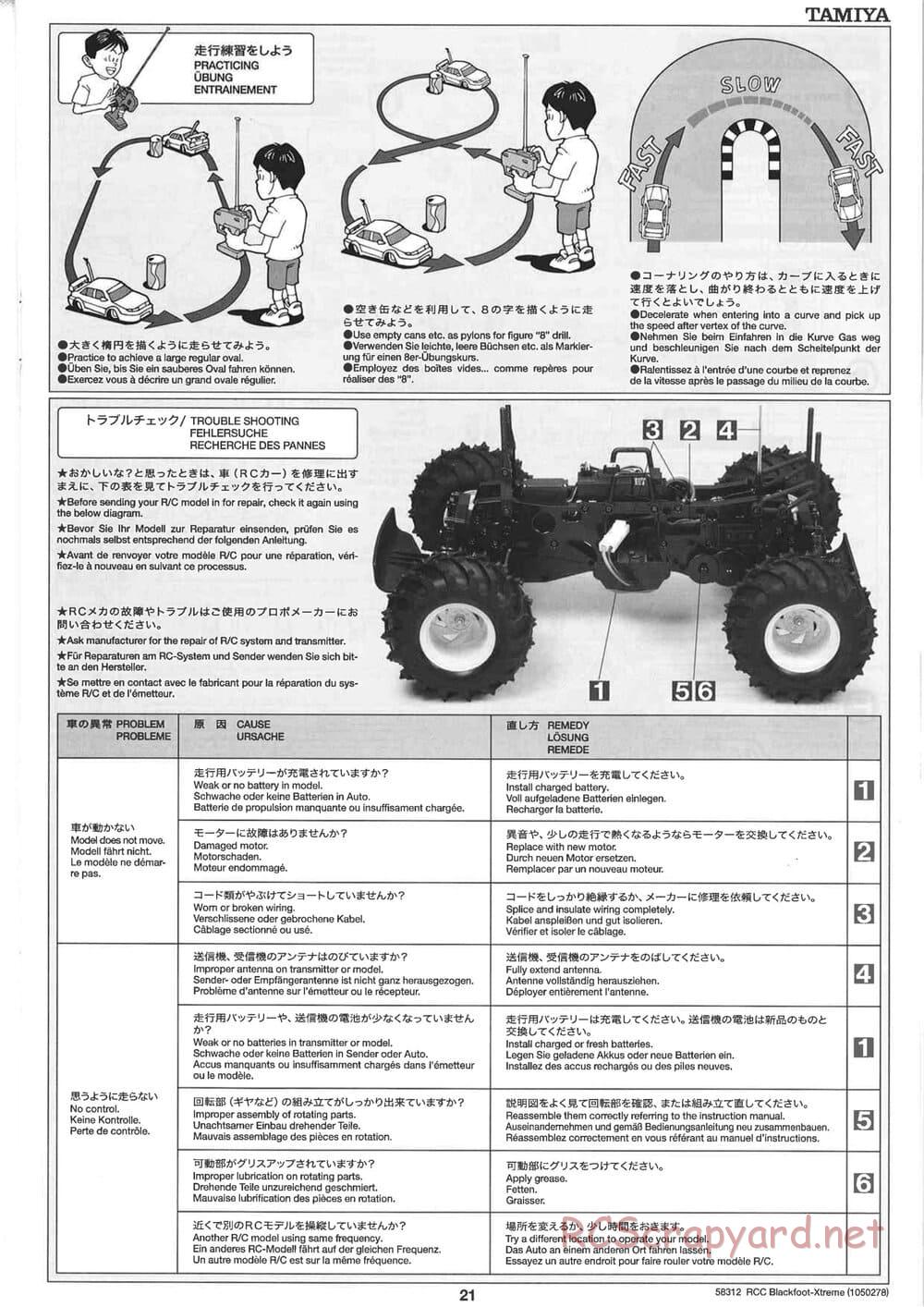 Tamiya - Blackfoot Xtreme - WT-01 Chassis - Manual - Page 21