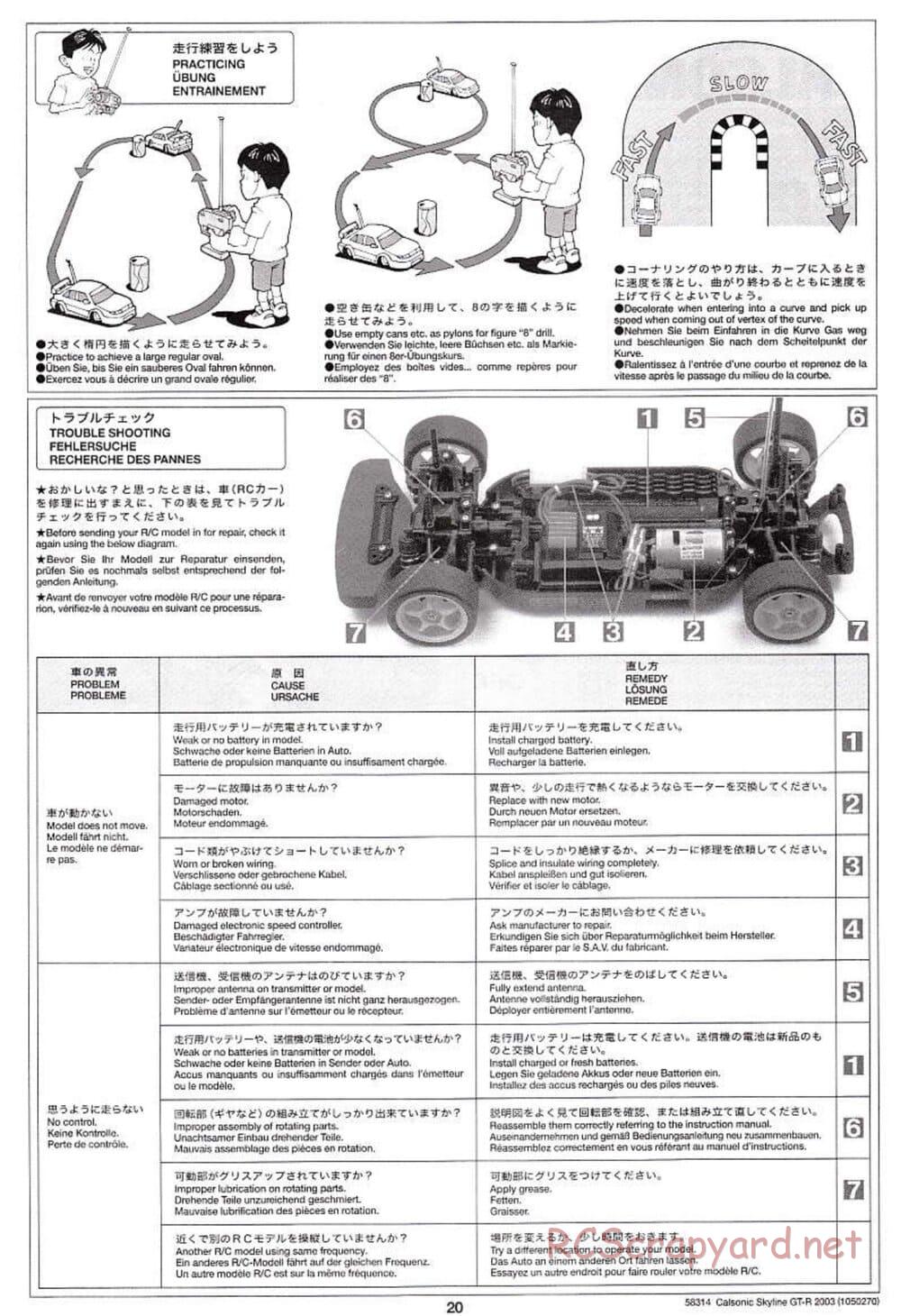 Tamiya - Calsonic Skyline GT-R 2003 - TT-01 Chassis - Manual - Page 20